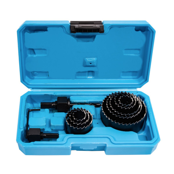 Sada vykružovacích korunek 10 dílů | 19-64 mm, plastový box