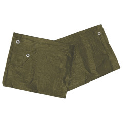 Zakrývací plachta PE s oky zelená 70g/m2 | 10x15 m