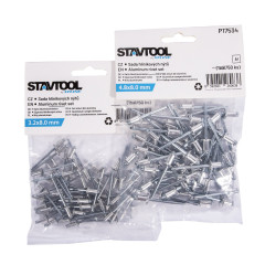STAVTOOL Sada hlinikových nýtů | 4x6,4 mm (1bal/50ks)
