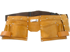 EXTOL CRAFT pás na nářadí kožený, 6 kapes