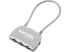 EXTOL CRAFT zámek kombinační s trojmíst. kódem, délka lanka 150mm