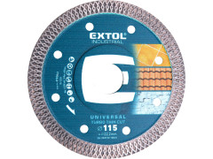 EXTOL INDUSTRIAL kotouč diamantový řezný, turbo Thin Cut, suché i mokré řezání, O 115x22,2x1,5mm