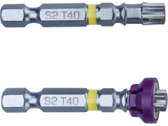 FORTUM hroty sada 2ks TORX s magnetickým kloboučkem, T 40x50mm, S2
