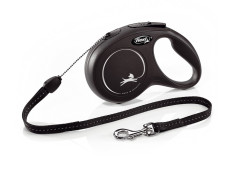 FLEXI Vodítko FLEXI Classic S lanko 8m/12kg černá