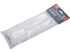 EXTOL PREMIUM pásky stahovací na kabely bílé, 150x2,5mm, 100ks, nylon PA66