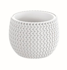 TMX Květináč s vkladem SPLOFY BOWL bílý 18cm