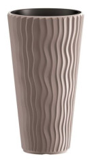 TMX Květináč s vkladem SANDY SLIM mocca 35cm