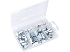 FORTUM matice nýtovací ocelové, sada mix 40ks, M3-M4-M5-M6-M8