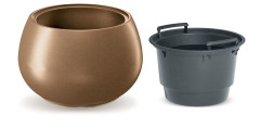 TMX Květináč HEOS ECO WOOD s vkladem 37cm naturo ECO