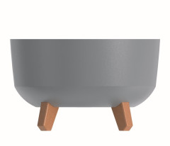 TMX Květináč GRACIA LOW 28,5cm světle šedá