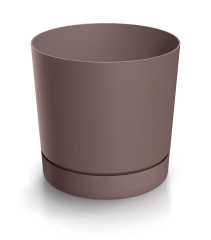 TMX Květináč TUBO P s miskou 14,8cm marsala