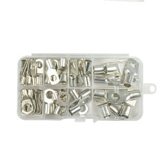 Sada neizolovaných kabelových oček 65 dílů