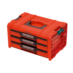 Box s organizérem  PRO Drawer 3 Toolbox 2.0 Expert RED Ultra HD Custom | 450x310x244 mm