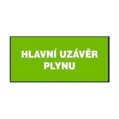 OSTATNÍ Tabulka plastová | Hlavní uzávěr plynu