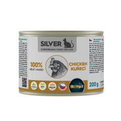 TMX IRONpet Silver Cat Kuřecí 100% masa, konzerva 200g