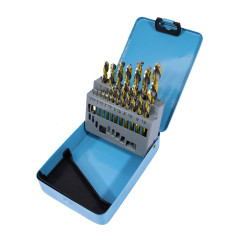XTLINE Sada vrtáků do kovu HSS-R | 1-10 mm 19 dílů, kovový obal