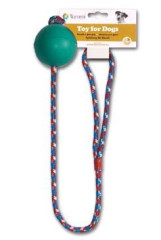 TOMMI Hračka pes Míč na šňůře plný 6,5cm/60cm