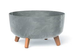 TMX Květináč GRACIA LOW BETON EFFECT 38cm šedá