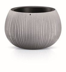 Květináč s vkladem BETON BOWL šedý 18cm