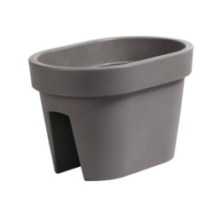 Květináč na zábradlí LOFLY RAILING šedý kámen 40cm