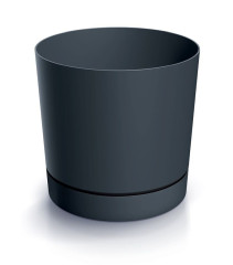 TMX Květináč TUBO P s miskou 23,9cm antracit