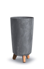 TMX Květináč GRACIA TUBUS SLIM BETON EFFECT 19,5cm marengo