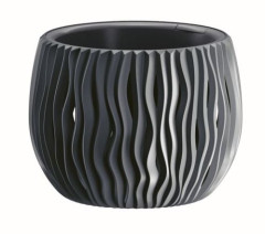 Květináč s vkladem SANDY BOWL antracit 29cm