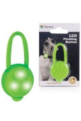 Přívěšek LED na obojek silikonový zelený