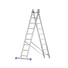 Žebřík Al un. 2d. 9př. 2,43/3,99m VHR H 2x9 nosnost 150kg ELKOP