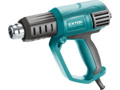 EXTOL PRO Pistole horkovzdušná s plynulou regulací teploty a proudu vzduchu, 2000W, KUFR
