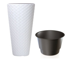 Květináč MATUBA SLIM s vkladem 30cm bílý
