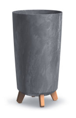 Květináč GRACIA TUBUS SLIM BETON EFFECT 23,9cm marengo