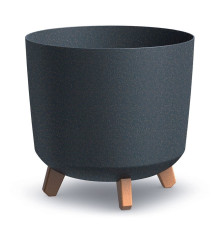 Květináč GRACIA TUBUS ECO WOOD 29,8cm antracit ECO