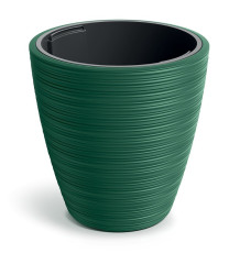 Květináč VENA ROUND s vkladem 34,9cm tmavě zelený
