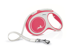 Vodítko FLEXI Comfort M pásek 5m/25kg červená NEW