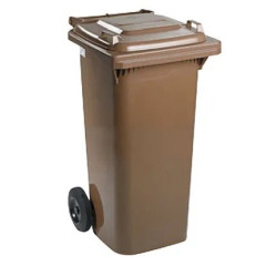 Kontejner 120 L plast -hnědá barva -popelnice