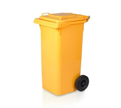 Kontejner 120 L plast -žlutá barva -popelnice