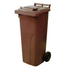 Kontejner 240 L plast -hnědá barva -popelnice