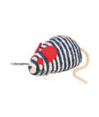 Hračka kočka Myš sisal s kuličkami 10cm 1ks