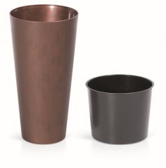 TMX Květináč s vkladem TUBUS SLIM CORTEN patinující ocel 25cm
