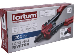 FORTUM Kleště nýtovací pákové, 2,4-6,4mm, 260mm 4770611