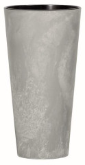 TMX Květináč s vkladem TUBUS SLIM BETON EFFECT šedý 30cm