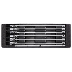 Sada hlavic na prodloužené T-rukojeti 8 dílů | plastové plato E